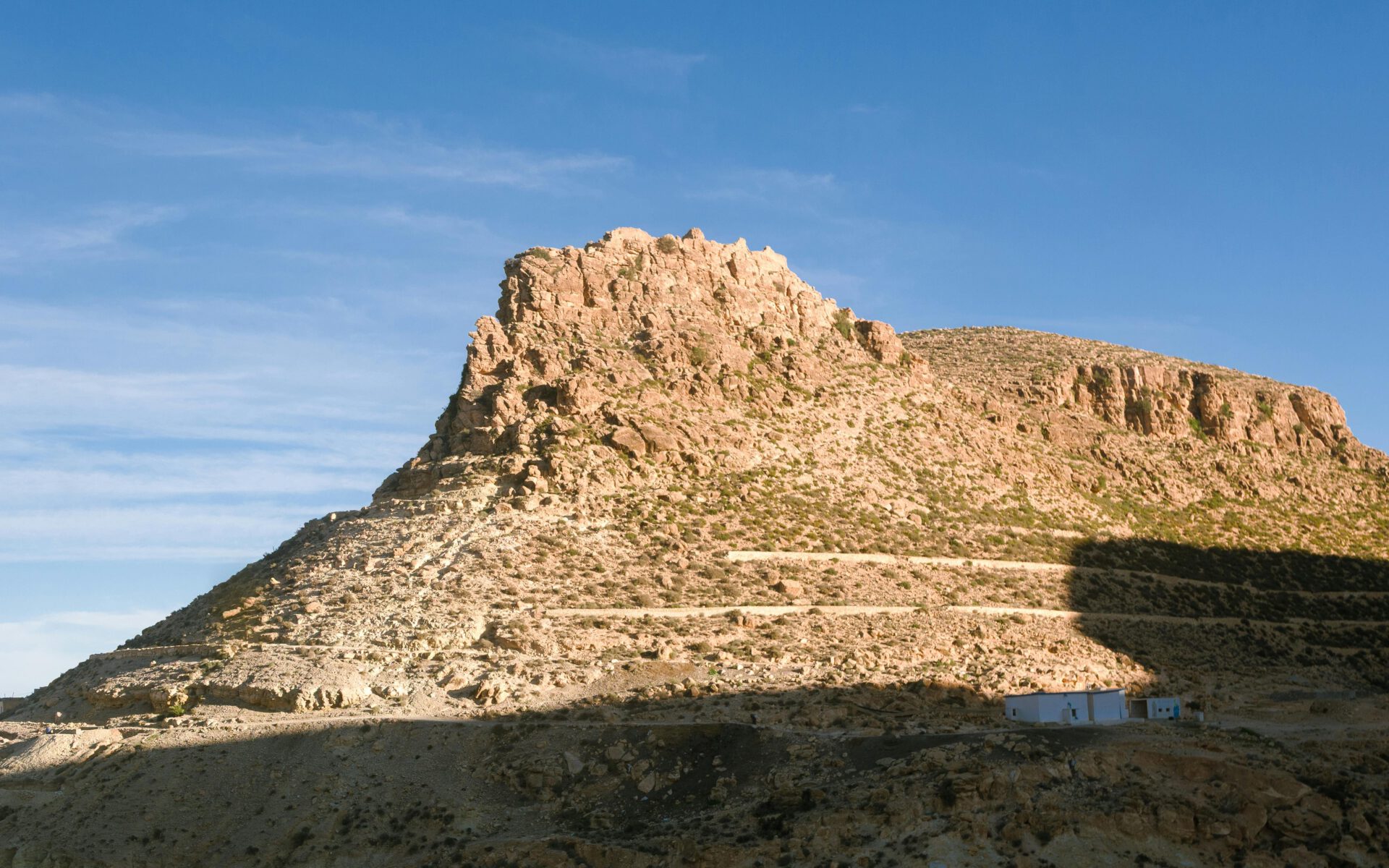 Explore the rocky mountain landscape of Toujane in Gabès Governorate, Tunisia.